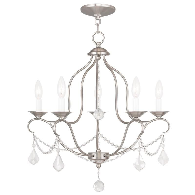 Chesterfield 22 Inch 5 Light Mini Chandelier by Livex Lighting